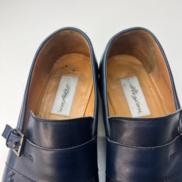Mezlan Leather Loafers Slip On Men's Size 10M Blue Color Sharp Professional - Picture 10 of 13